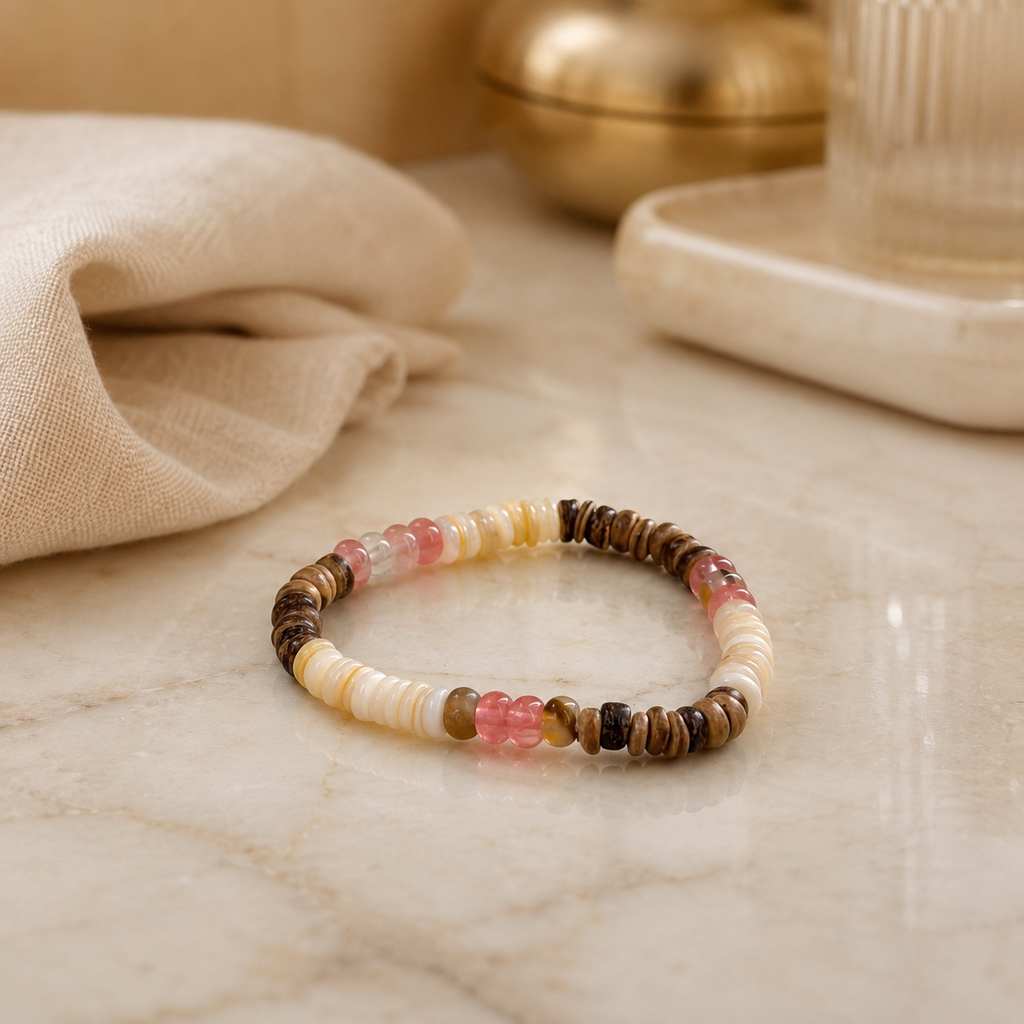 Bracelet | Shell & Wood Bead Bracelet