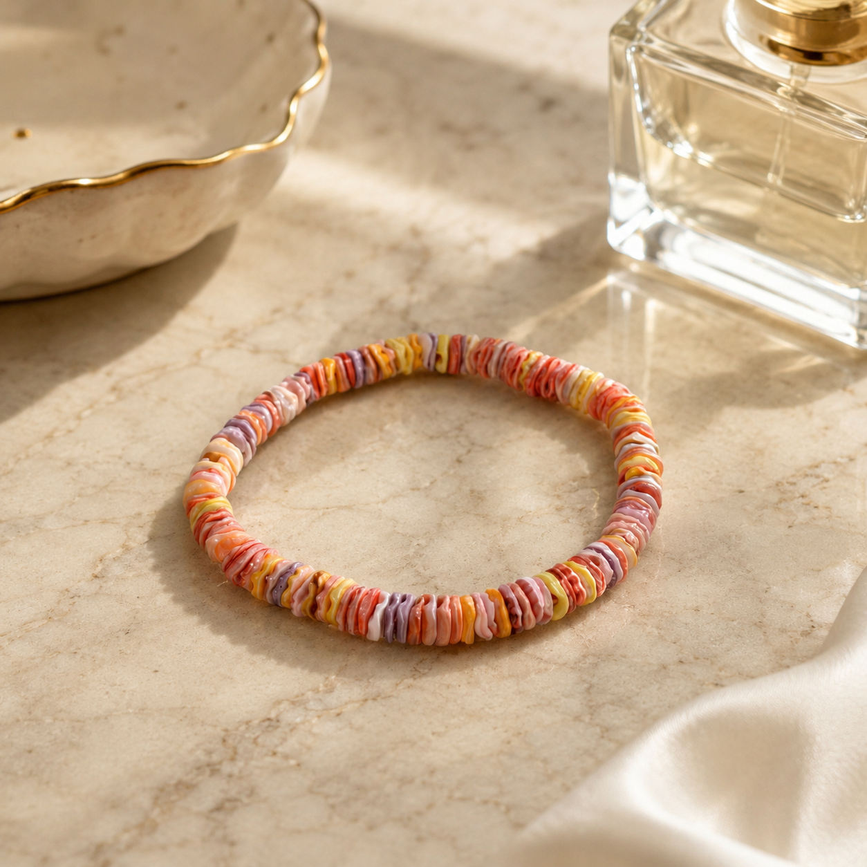Bracelet | Sunset Heishi Bead Bracelet