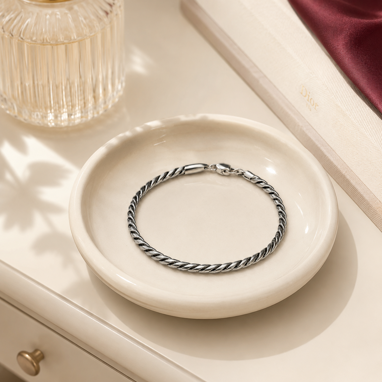 Men's Bracelet | Minimal Twisted Rope Chain Bracelet