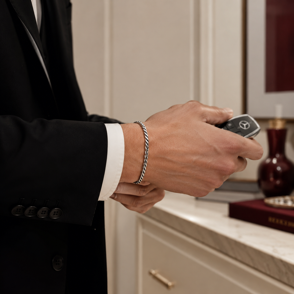 Men's Bracelet | Minimal Twisted Rope Chain Bracelet